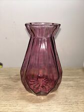 Faceted vase plum for sale  YELVERTON