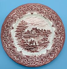 VTG HOMELAND W.H. Grindley & Co Red Staffordshire England 7" Plate Water mill. for sale  Shipping to South Africa