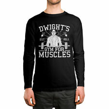 Dwights Gym For Muscles Funny TV Show WorkOut Funny  Long Sleeve Men's Shirt, used for sale  Shipping to South Africa