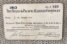 1913 pass issued for sale  Delray Beach