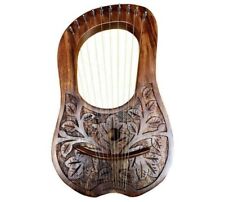 10 Metal Strings Lyre Harp Rosewood Premium Flower Design Lyre Free Strings Set for sale  Shipping to South Africa