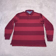 Camisa polo masculina Duluth Trading listras vermelhas médias mullygrubber rugby preppy comprar usado  Enviando para Brazil