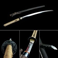 Handmade Battle Ready Full Tang Clay Tempered Choji Hamon Japanese Katana Sword, used for sale  Shipping to South Africa
