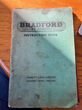 Bradford jowett instruction for sale  CHELTENHAM