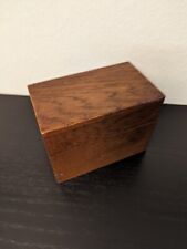 Vtg Wooden Recipe/Storage Hinged Small Box 3.25"x5.625"x4.25"  w/ Divider Cards for sale  Shipping to South Africa