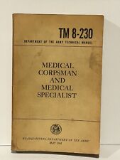 Vintage 1961 Department Of The Army TM 8-230 Technical MEDICAL Manual Book for sale  Shipping to South Africa