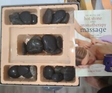 Guía de masaje y aromaterapia con piedras calientes con kit de piedras de río basalto segunda mano  Embacar hacia Mexico
