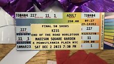 Usado, Ingresso/confetes comemorativos KISS End of the Road Tour Final Show MSG 12/2/23 comprar usado  Enviando para Brazil