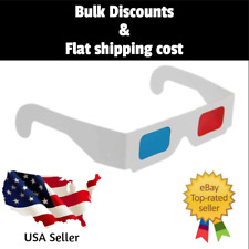 1 Pair of 3D Glasses Red Cyan/Blue Universal Cardboard Paper For Movie & Card for sale  Shipping to South Africa