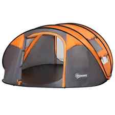 Outsunny 4-5 Person Pop-up Camping Tent Waterproof Family Tent w/ 2 Mesh Window for sale  Shipping to South Africa