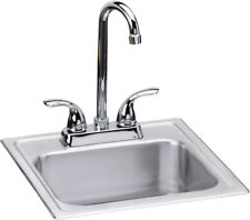 Elkay DSEP1515C Dayton Single Bowl Drop-in Stainless Steel Bar Sink + Faucet Kit for sale  Shipping to South Africa