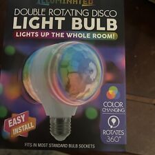 Bombillas de luz giratorias de escenario de doble bola de cristal E27 LED RGB DJ discoteca lámpara de fiesta segunda mano  Embacar hacia Argentina