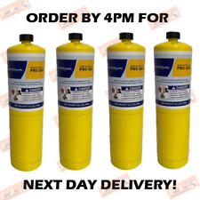 4 X MAPP MAP PRO PLUS GAS DISPOSABLE BOTTLE PLUMBERS BURNER CYLINDER 400G, used for sale  Shipping to South Africa