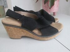 Clarks black suede for sale  BOURNEMOUTH