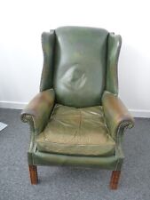 Antique green leather for sale  MAIDENHEAD