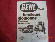 Old advertisement gehl d'occasion  Expédié en Belgium