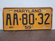 1955 maryland license plate for sale  Butte