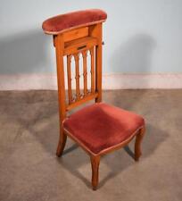 Antigua silla de oración tapizada de roble liso renacimiento gótico (Prie Dieu) segunda mano  Embacar hacia Argentina