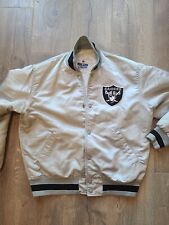 Vintage Oakland Raiders Starter Jacket Proline Satin Bomber Black Med. Read desc for sale  Thayer