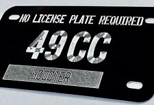 Etiqueta de scooter sem necessidade de placa 49cc 49 CC diamante gravado metal 7x4 etiqueta comprar usado  Enviando para Brazil