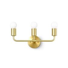 Aplique de pared dorado y dorado de 3 luces - luz de tocador minimalista moderno para baño segunda mano  Embacar hacia Argentina