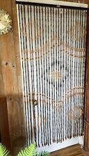 Vintage Retro Wooden Beaded Door Curtain Mid Century Boho Hippy Fly Screen 1970s for sale  Shipping to South Africa