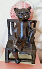 Wooden cat sculpture d'occasion  Expédié en Belgium
