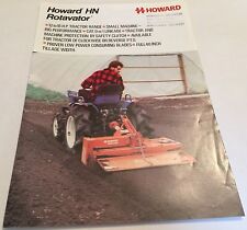 HOWARD HN Rotavator for compact tractor - Original 1979 Vintage Sales Brochure for sale  UK