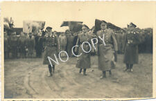 Photo WW II General Officers Front Visit Civilians Standing Straight J1.43 for sale  Shipping to South Africa