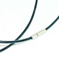 Black Real Leather Cord 2mm Necklace Bayonet Clasp 16-30" UK for sale  Shipping to South Africa