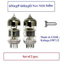 6N23P 6Н23П = ECC88 6DJ8 SOVIET AUDIO VACUUM TUBES New NOS 100% TESTED 2pcs./set for sale  Shipping to South Africa