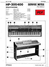 Roland HP-300 / HP-400 Service Manual with Electronic Schematics for sale  Shipping to South Africa