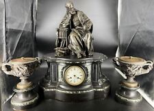 Pendule bronze marbre d'occasion  Rillieux-la-Pape