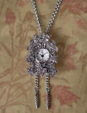Victorian Trading NWD Cuckoo Clock Pine Cone Pendulum Watch Necklace 28D for sale  Shipping to South Africa