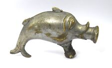 Antique Mughal Islamic Rare Fish Shape Carved Brass smoke Hand Hukka. G9-150  for sale  Shipping to South Africa