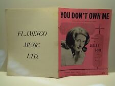 You Don't Own Me - Lesley Gore - 1964 Sheet Music for sale  Shipping to South Africa