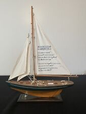 Velero modelo de madera vintage Amazing Grace 21"" de alto x 18"" de largo segunda mano  Embacar hacia Argentina