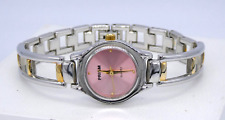 Usado, Relógio de quartzo feminino mostrador rosa aço inoxidável pulseira de prata/ouro 2 tons PRISM comprar usado  Enviando para Brazil