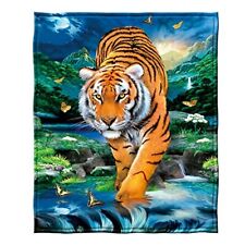 Cobertor de lã Dawhud Direct Moonlight tigre tamanho queen 75x90 polegadas, usado comprar usado  Enviando para Brazil