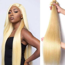 Women 1-3 Bundles 613 Bleach Blonde Brazilian Virgin Human Hair Weave Weft USA for sale  Shipping to South Africa