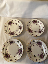 Juego de 4 platos de postre o almuerzo Hammersley 8" - violetas victorianas segunda mano  Embacar hacia Mexico