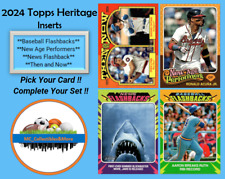 Used, 2024 Heritage Inserts BB/News Flashbacks/New Age Performers/Then & Now -You Pick for sale  Shipping to South Africa