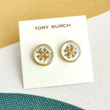 ❤️❤️ Nuevos pendientes de tachuelas de oro con logotipo semiprecioso de Tory Burch segunda mano  Embacar hacia Mexico