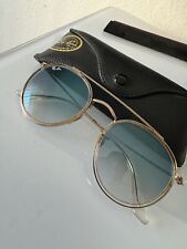 Óculos de sol Ray-Ban DOUBLE BRIDGE RB 3647N ouro rosa/azul sombreado (9068/3F) comprar usado  Enviando para Brazil