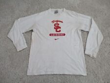 Vintage Nike USC T Shirt Men's Medium White Football Trojans Lacrosse Distressed for sale  Shipping to South Africa