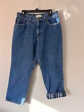 Jeans vintage anos 80/90 LL Bean com forro de flanela - Tamanho 14 Pet., usado comprar usado  Enviando para Brazil