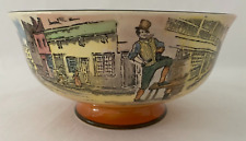 Vintage Royal Doulton Dickens Ware Large Bowl Mr Pickwick Mr Micawber Sam Weller for sale  Shipping to South Africa