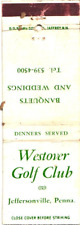 Cubierta vintage de fósforo para banquetes de club de golf Westover Jeffersonville, Pennsylvania segunda mano  Embacar hacia Argentina