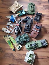 Lote de veículos GI Joe vintage anos 80 anos 90 conchas tanques Cobra helicóptero sub incompleto, usado comprar usado  Enviando para Brazil