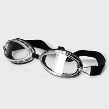 Lunettes Moto Aviateur Masque Vintage Protection Sport Noir Argent segunda mano  Embacar hacia Argentina